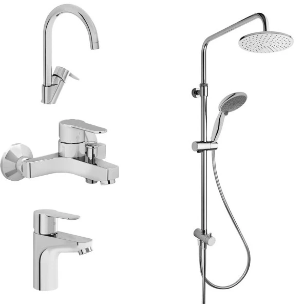 Artema Win S Batarya Seti ve System Rain Ls25 Tepe Duş Takımı