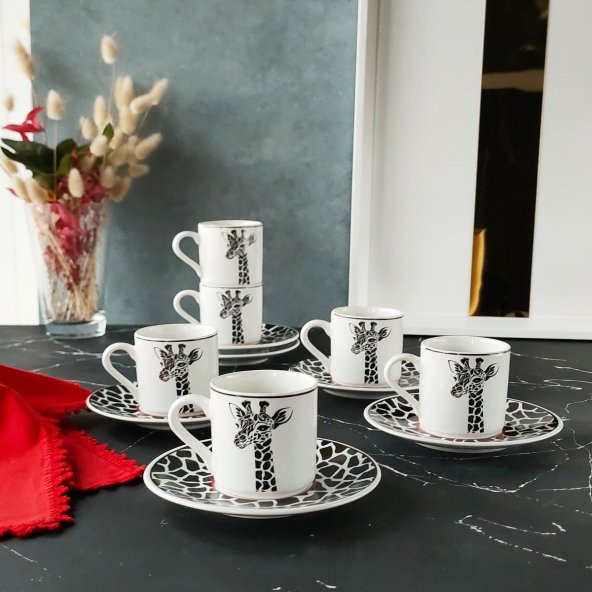 Regna Home Harmony Zürafa 6 Kişilik Kahve Fincan Takımı ( HBF-12-KFT-ZUR ) - 2