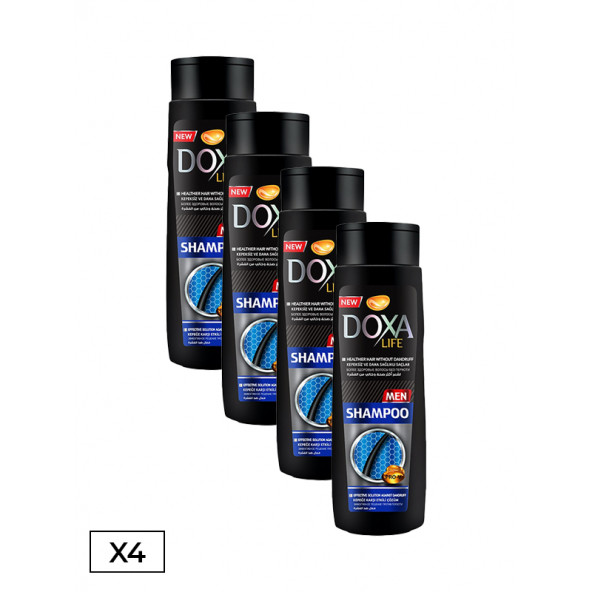 Doxa Life Kepeğe Karşı Etkili Erkek Şampuanı 600 ml 4 Adet