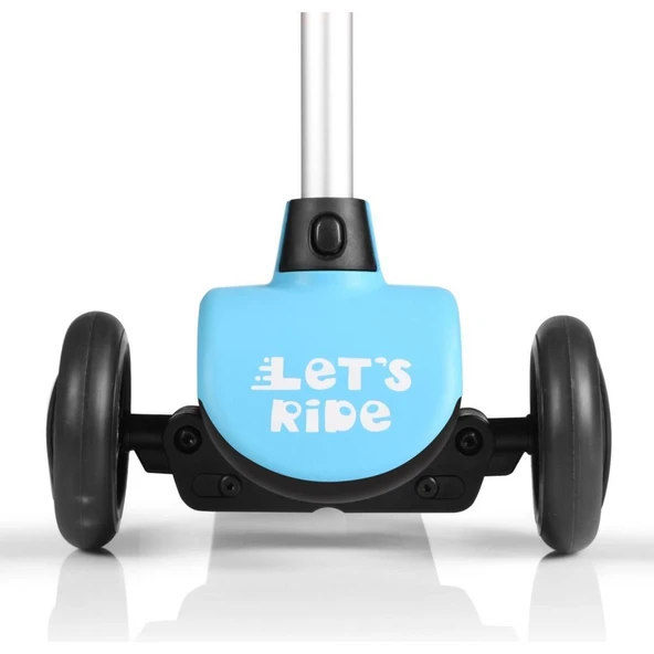 Let's Be Child Let's Ride Led Işıklı Silikon 3 Tekerli Yükseklik Ayarlı Scooter Mavi LC-30904 - 5