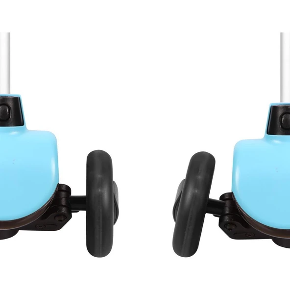 Let's Be Child Let's Ride Led Işıklı Silikon 3 Tekerli Yükseklik Ayarlı Scooter Mavi LC-30904 - 7