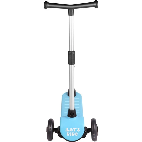 Let's Be Child Let's Ride Led Işıklı Silikon 3 Tekerli Yükseklik Ayarlı Scooter Mavi LC-30904 - 2