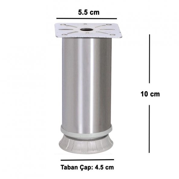 Mobilya Masa Puf TV Ünitesi Ayağı Ayarlanabilir Metal Ayak 10 cm - 2