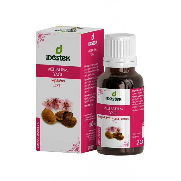 Destek Acıbadem Yağı (Soğuk Sıkım ) 20 ml