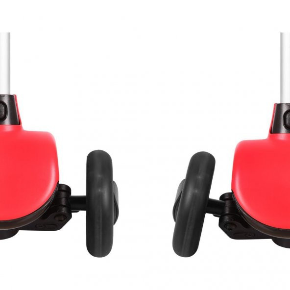 Lets Be Child Lets Ride Led Işıklı Silikon 3 Tekerli Yükseklik Ayarlı Scooter Kırmızı LC-30906 - 6