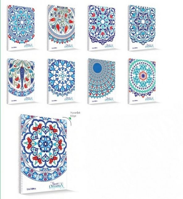 Çınar ÇNR 71704 PP Kapak Spiralli Çizgili Defter 60 Yaprak