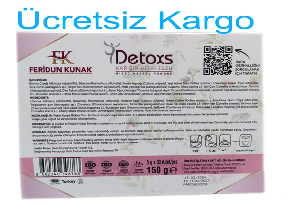 Feridun Kunak Detoxs Çayı 2 kutu Doğal Çay - 2
