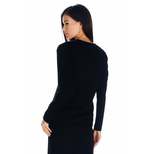 Solo Kristal Taş İşlemeli İtlyan Yün Abiye Hırka A19A016-4 - 2