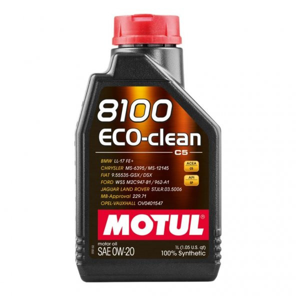 Motul 8100 Eco-Clean 0W-20 1 Lt Tam Sentetik Motor Yağı
