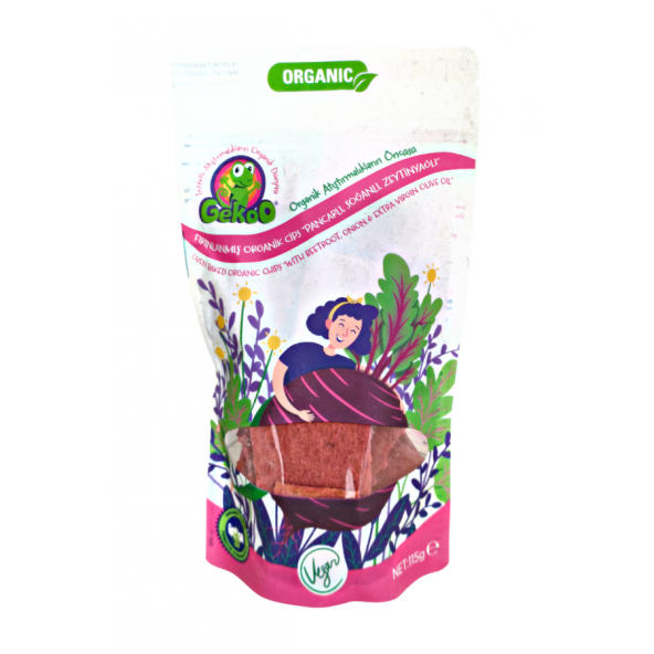 Gekoo Organik Sebzeli Fırınlanmış Cips - Pancar-Soğan-Zeytinyağlı 115g - 1