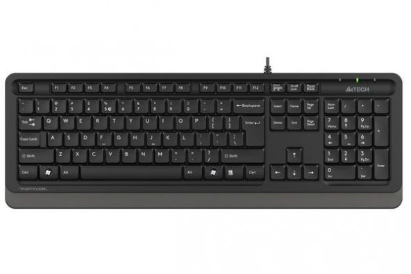 A4 TECH FK10 KABLOLU USB Q KLAVYE,SİYAH-GRİ