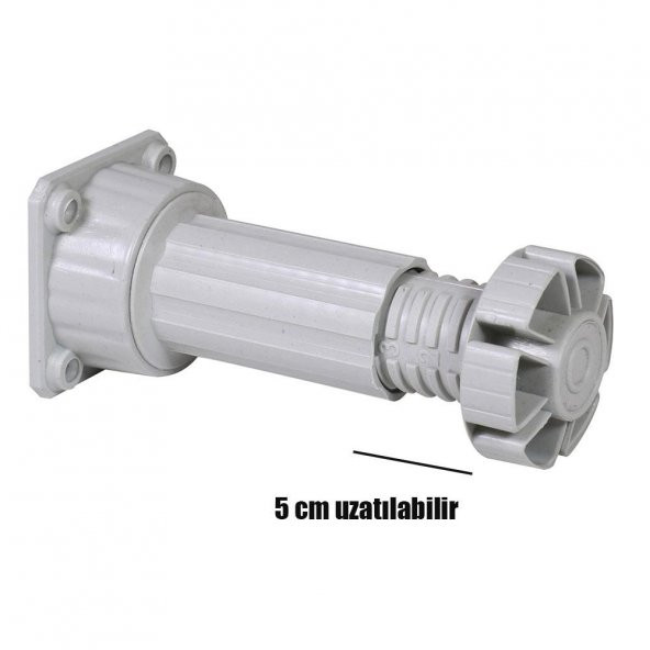 Mobilya Masa Sehpa TV Ünitesi Ayağı Ayarlanabilir 10 cm Gri Ayak - 4