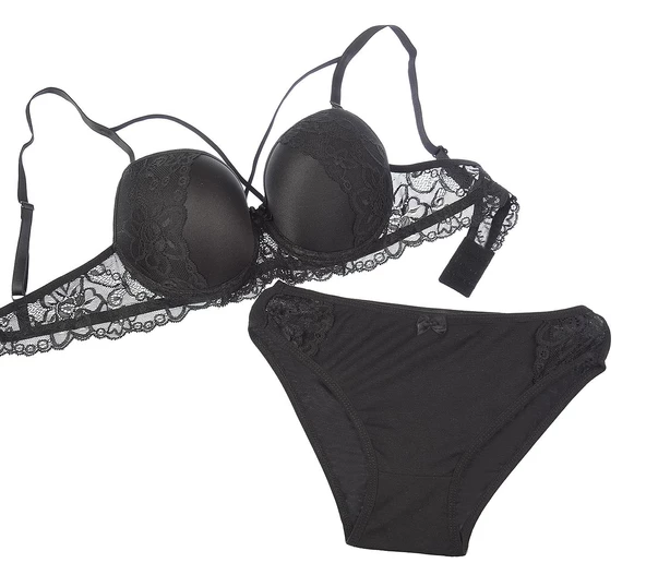 Dantelli, Çapraz Askılı Sütyen- Külot Takımı - 3