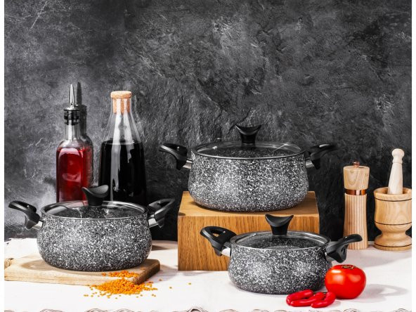 Taç Ultra Granit 3lü Güveç Seti - 2