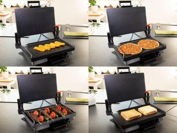 Taç Life Silex Multi Grill + Tepsi 2000 W Çok Amaçlı Tost Makinesi - 10