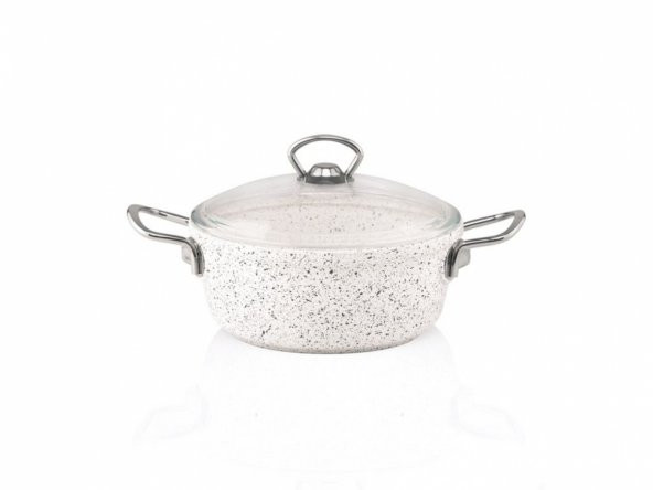 Taç Gravita Döküm Derin Tencere 22cm Beyaz - 8