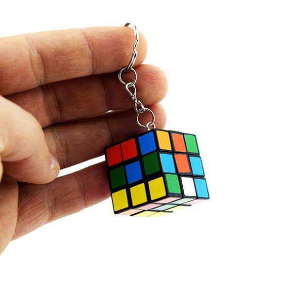Nostaljik Zeka Küpü Sihirli Mini Rubik Anahtarlık HİLAYS