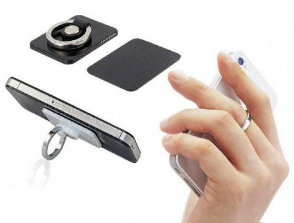 Yüzük Tasarım Telefon Tablet Tutucu Selfie Yüzüğü HİLAYS