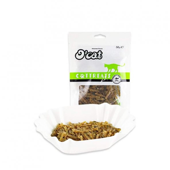 O'Cat Tavuk ve Yosunlu Mini Çubuk Kedi Ödülü 50 Gr