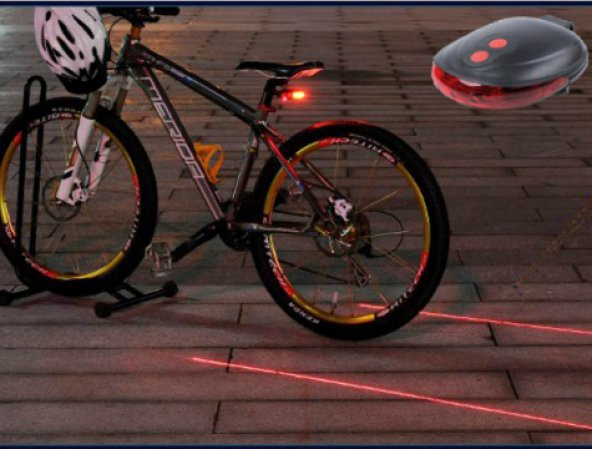 Lazer Güvenlik Şeritli Bisiklet Stop Lambası HİLAYS