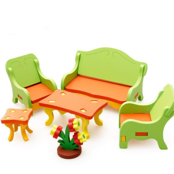 3D Ahşap Puzzle - Salon Takımı HİLAYS - 4