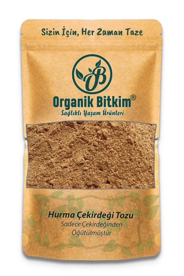 Organik Bitkim Hurma Çekirdeği Tozu (Öğütülmüş) 500 gr ürün görseli 1