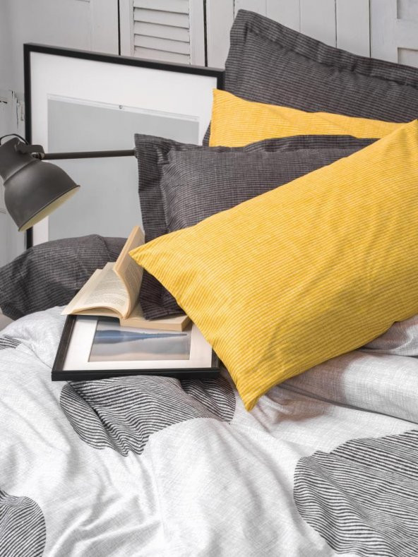 Cotton Box Modern Çift Kişilik Nevresim Takımı Dappled Sarı HİLAYS - 2
