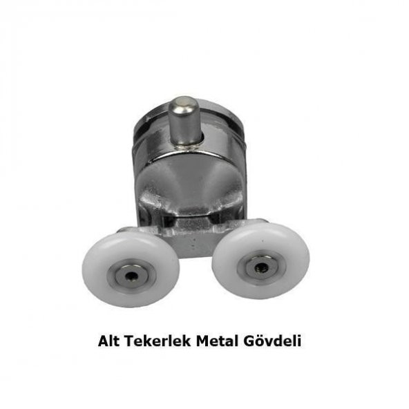 Duşakabin Tekerleği Metal Gövdeli Krom 2 Li Set Teker Çapı 22 mm - 4