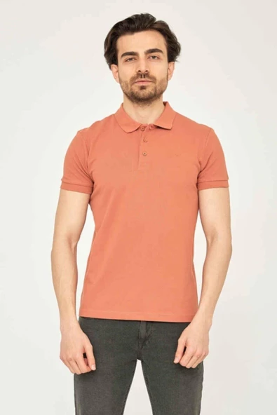 Cazador 22YCEEO04613 Erkek Tarçın Polo Yaka T-shirt