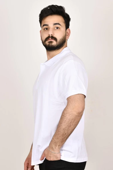 Cazador 22YCEEOB4613  Erkek Beyaz Polo Yaka  T-shırt - 2