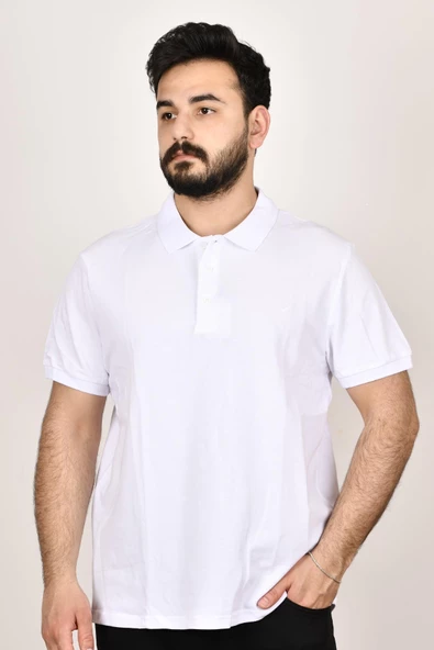 Cazador 22YCEEOB4613  Erkek Beyaz Polo Yaka  T-shırt