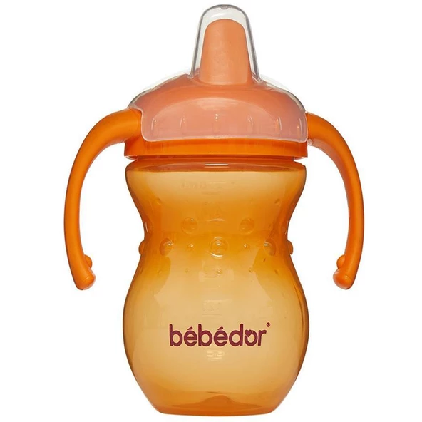 Bebedor Sert Uçlu 6+Ay Kulplu Alıştırma Bardağı 270 ml - 2