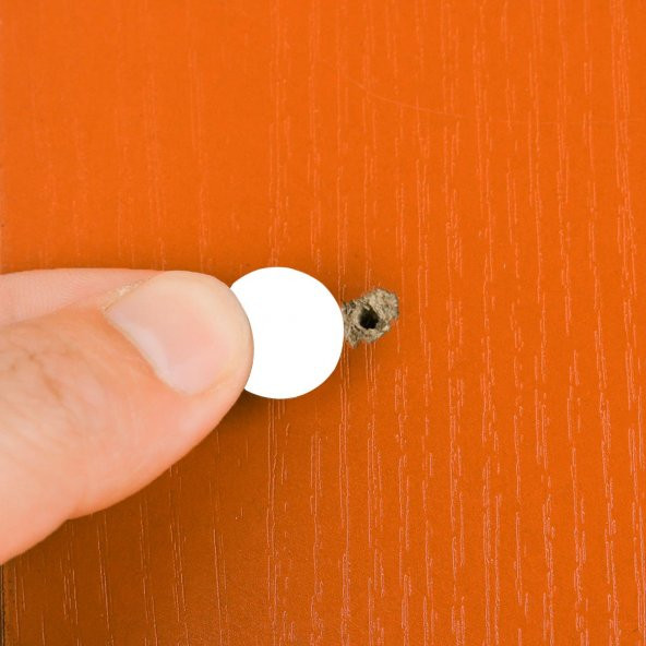 (100 ADET) Yapışkanlı Vida Tapası Beyaz Vida Kapatıcı Kapağı - 3