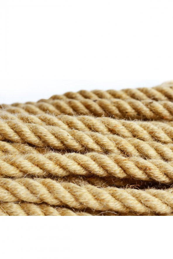 ŞAKİR HIRDAVAT 12 MM DEKORATİF JÜT HASIR İP DOĞAL HALAT DIY KENDİR İPİ 45 METRE - 2