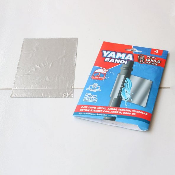 Ultra Güçlü Su Geçirmez Tamir Yama Bandı Alüminyum Kaplı 10 x 15 cm 4 ADET - 2