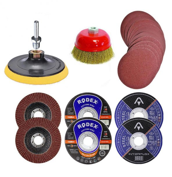 25 PARÇA Spiral Taşlama Cırt Zımpara İnox Metal Kesici Flap Disk