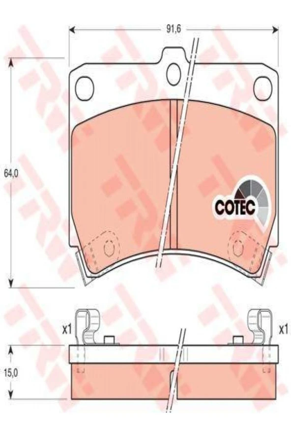 Gdb1024 Fren Balatası Ön ürün görseli 1