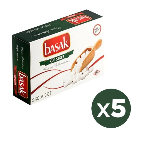 BAŞAK Küp Şeker 750 gr 360 lı x 5 Adet