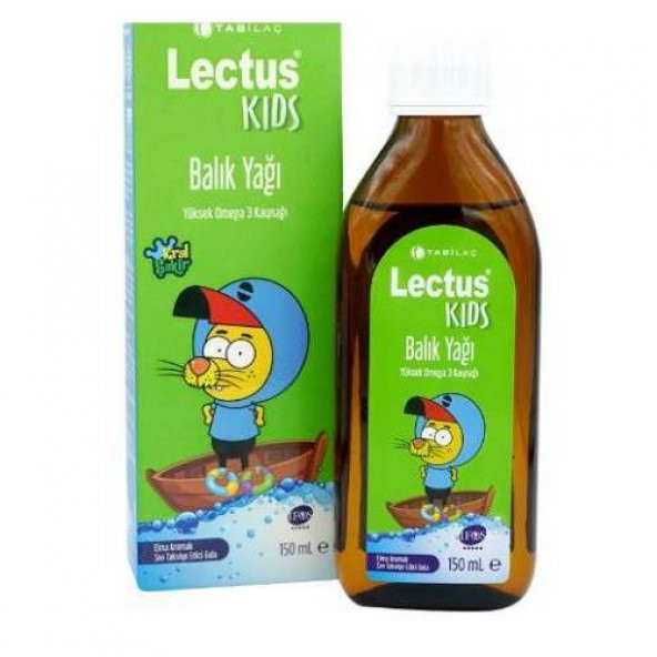 Lectus Kids Kral Şakir Elma Aromalı Balık Yağı 150 ml
