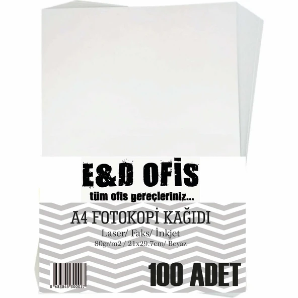 E&D Ofis A4 Fotokopi Kağıdı 100 Yaprak ürün görseli