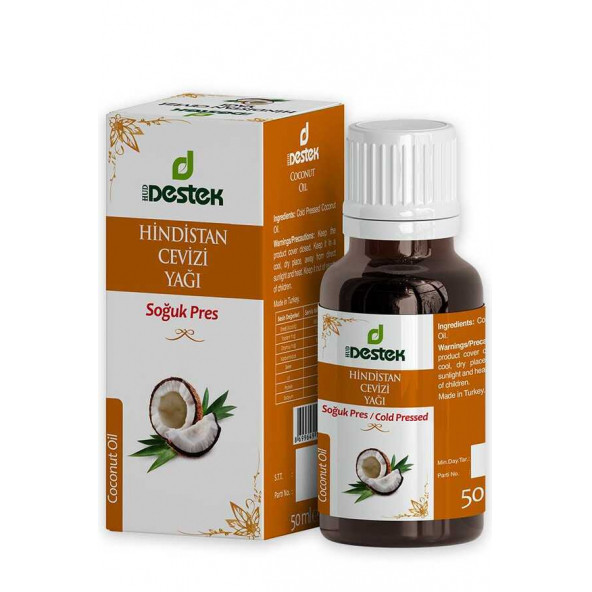 Destek Hindistan Cevizi Yağı (Soğuk Pres) 50 ml