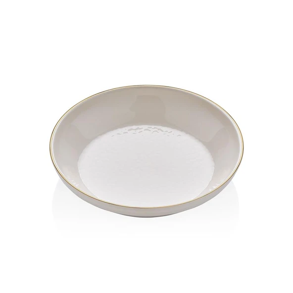 GLORE 6'LI İSTANBUL KREM ÇUKUR TABAK 18CM