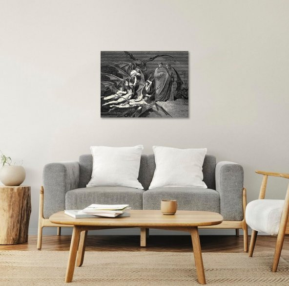 Kitap Şeyleri Gustave Doré Eserleri Mdf Tablo 30x40 - 3