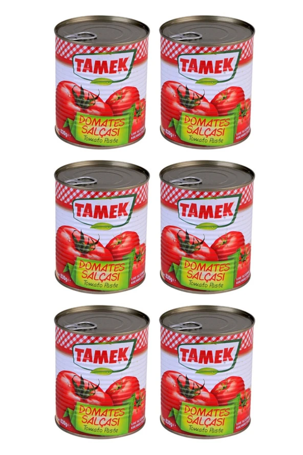 Tamek Domates Salçası Teneke 6 x 830 G