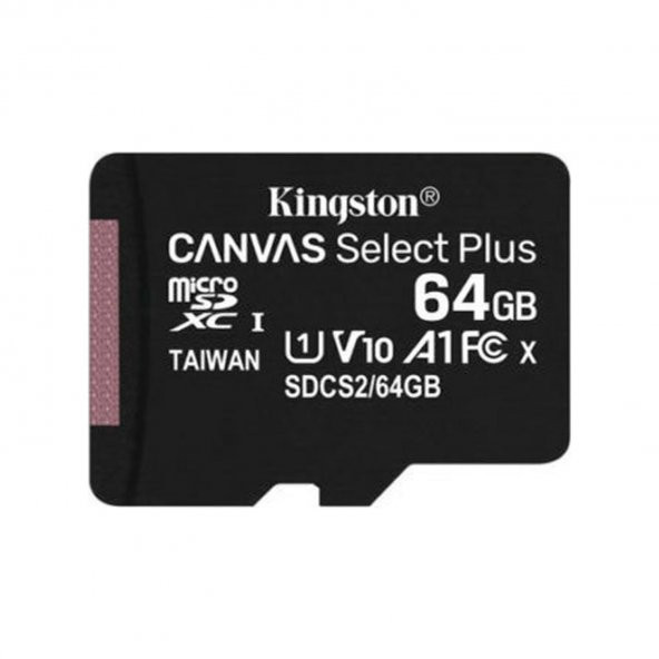 KINGSTON 64GB MICRO SDHC CANVAS CL10 SDCS2/64GB