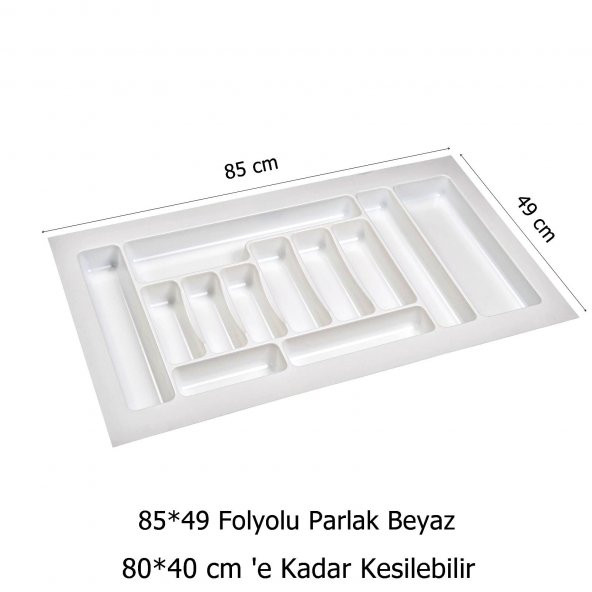 Çekmece İçi Kaşıklık 85 x 49 cm Beyaz Mutfak Çekmece Düzenleyici - 2
