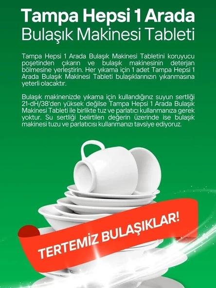 Bulaşık Makinesi Tableti 50 Adet 1000 gr - 3