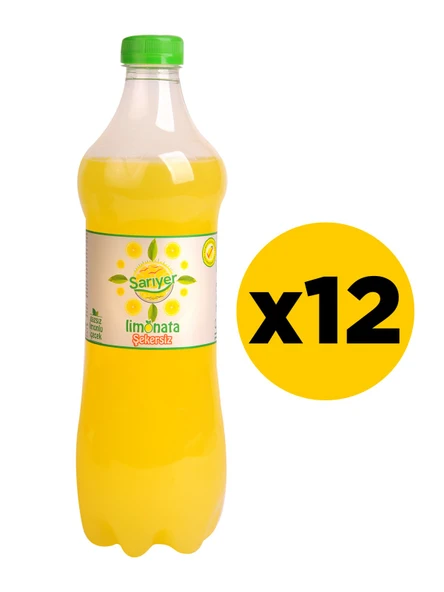 Sarıyer Limonata 1 lt Şekersiz x 12 Adet - 1