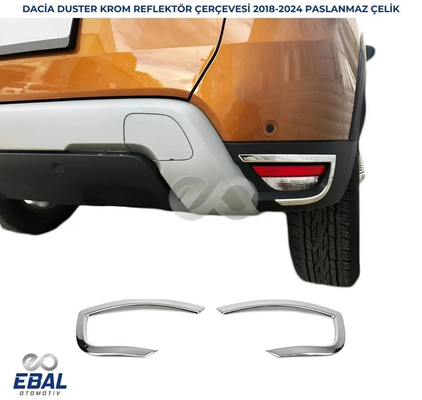 DACİA DUSTER KROM REFLEKTÖR ÇERÇEVESİ 2 Parça 2018-2024 P.Çelik