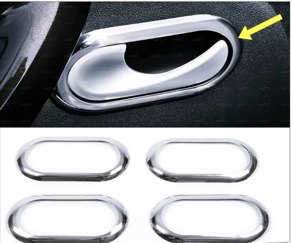Dacia Duster Krom İç Kapı Kolu Çerçevesi 4 Parça 2010-2018 P.Çelik ürün görseli 1